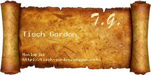 Tisch Gordon névjegykártya