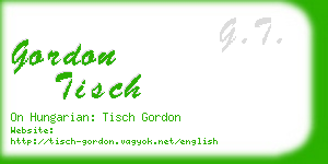 gordon tisch business card